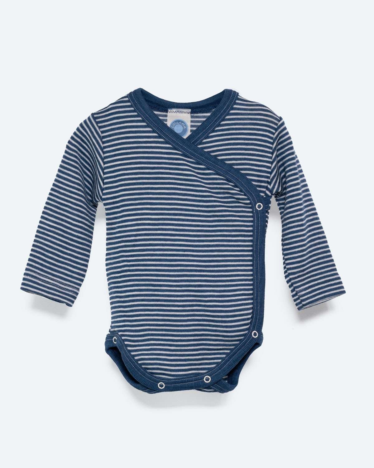 Omslagsbody Ull / Silke – Cosilana, Blå Stripe