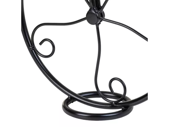 Support vélo en mosaïque et fer forgé noir 67x26.5x43h
