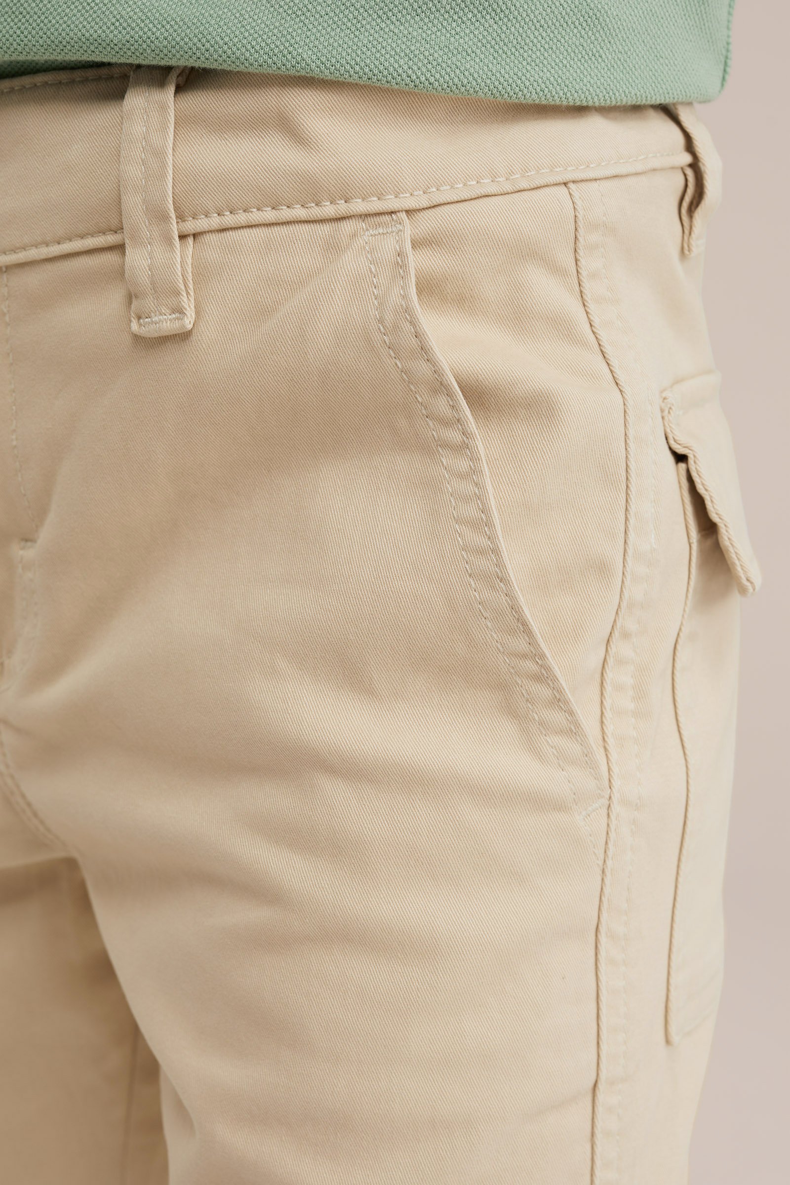 Jongens slim fit cargobroek WE Fashion Beige