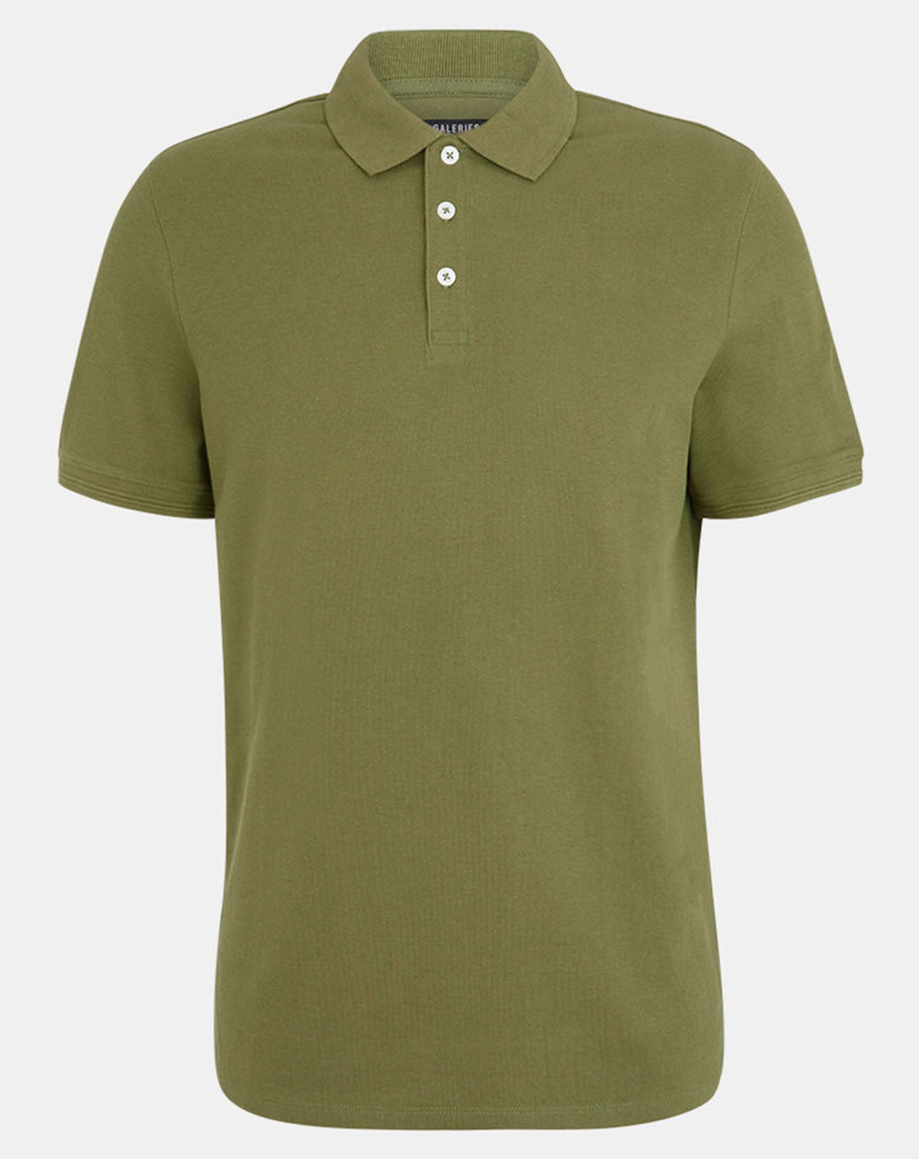 Galeries Lafayette Polo droit en Coton bio Soloc kaki foncé
