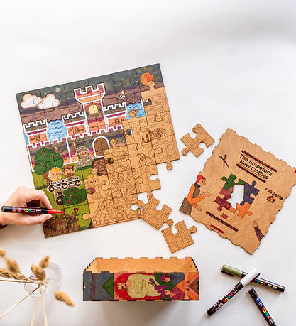 Crateit Puzzlespiel - Holz - Des Kaisers neue Kleider - 36 Teile