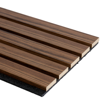 Lattenwand Decowall Acoustic Advanced walnoot 260x30cm, 2 stuks (1.56m2)