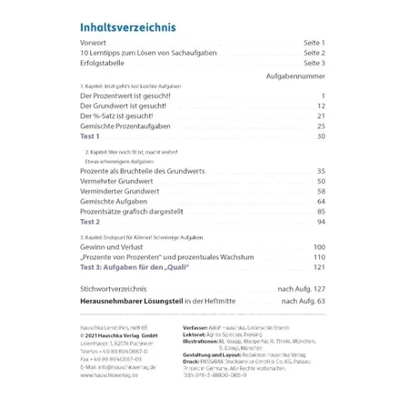Hauschka Verlag Prozentrechnen 6.-9. Klasse