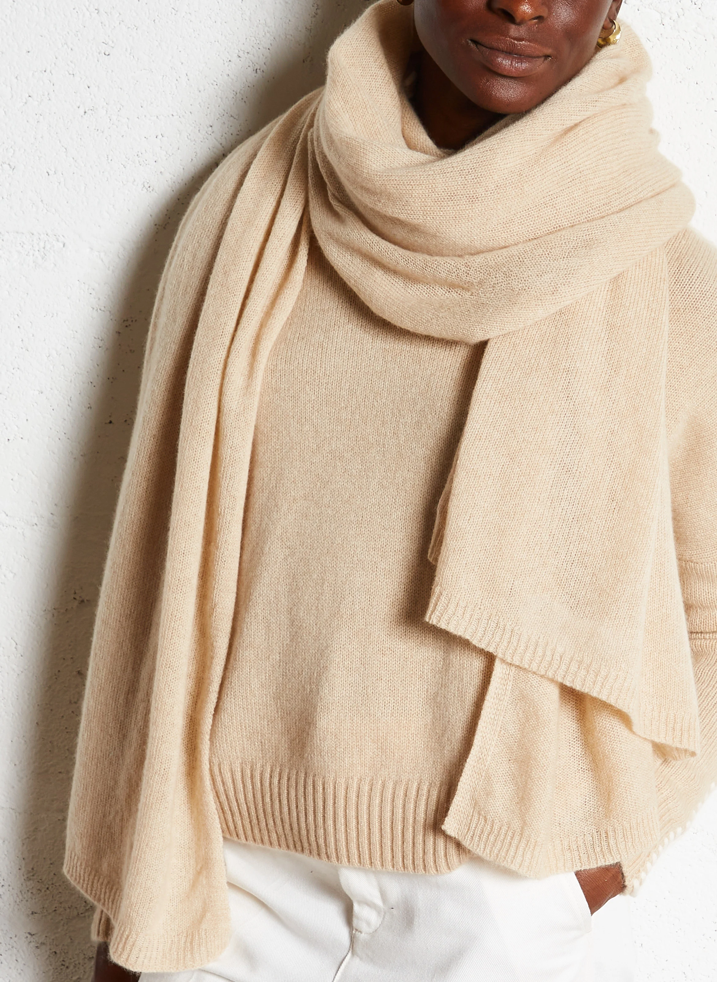 DAIZY - Echarpe en cachemire | Beige