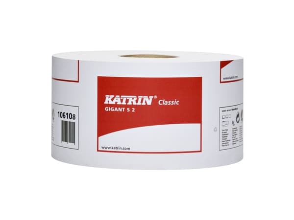 Toiletpapir, Katrin 106101 Gigant S2, 2-lags, pakke a 12 stk