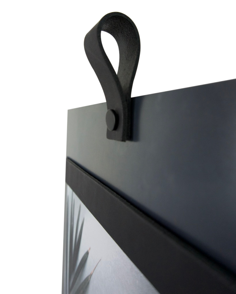 Magneetbord met magneetstrips Leer: Crème (inclusief 6 leren magneetstrips)