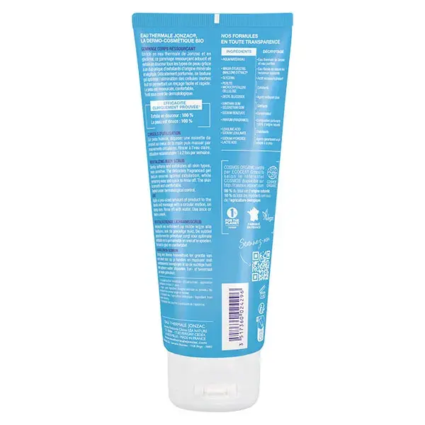 Esfoliante Corporal Orgânico Revitalizante Jonzac Thermal Water Essentials 200ml