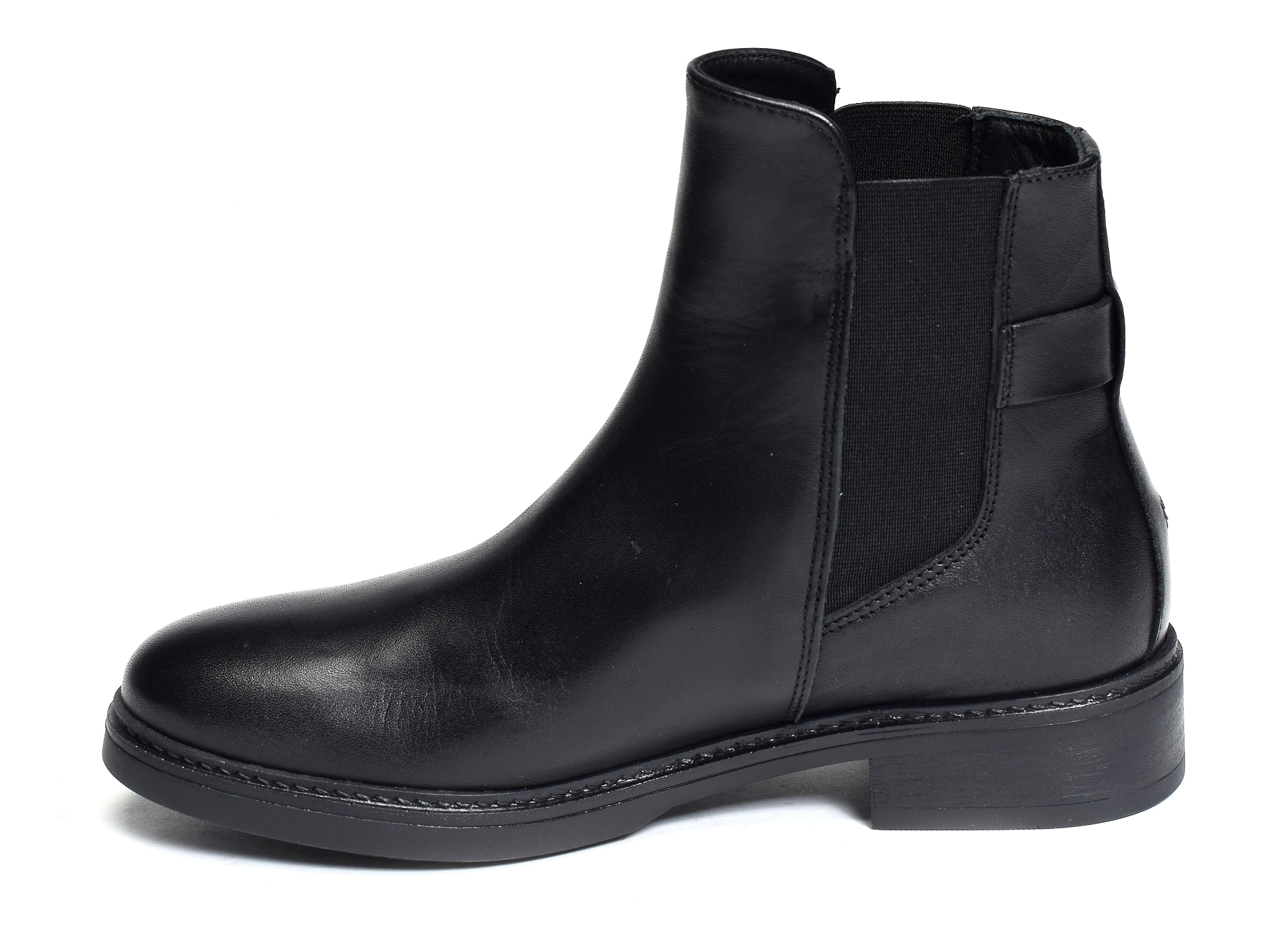 Th leather flat boot 6749 noir