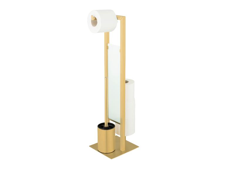 Toiletrolhouder met toiletborstel Rivalta Gold