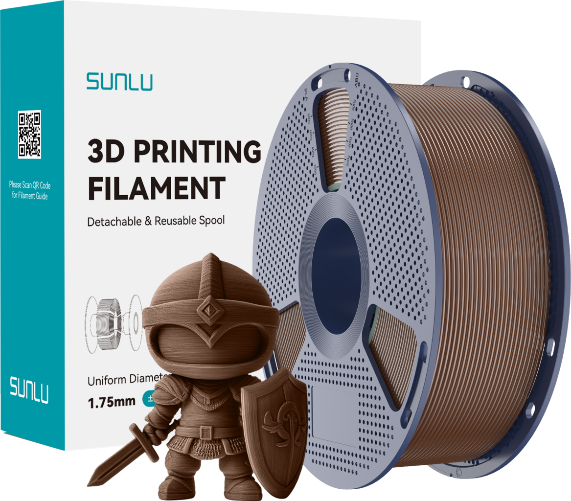SUNLU  PLA+ Coffee Brown, 1,75 mm / 1000 g    Modifiziertes PLA Filament mit hoher Zähigkeit