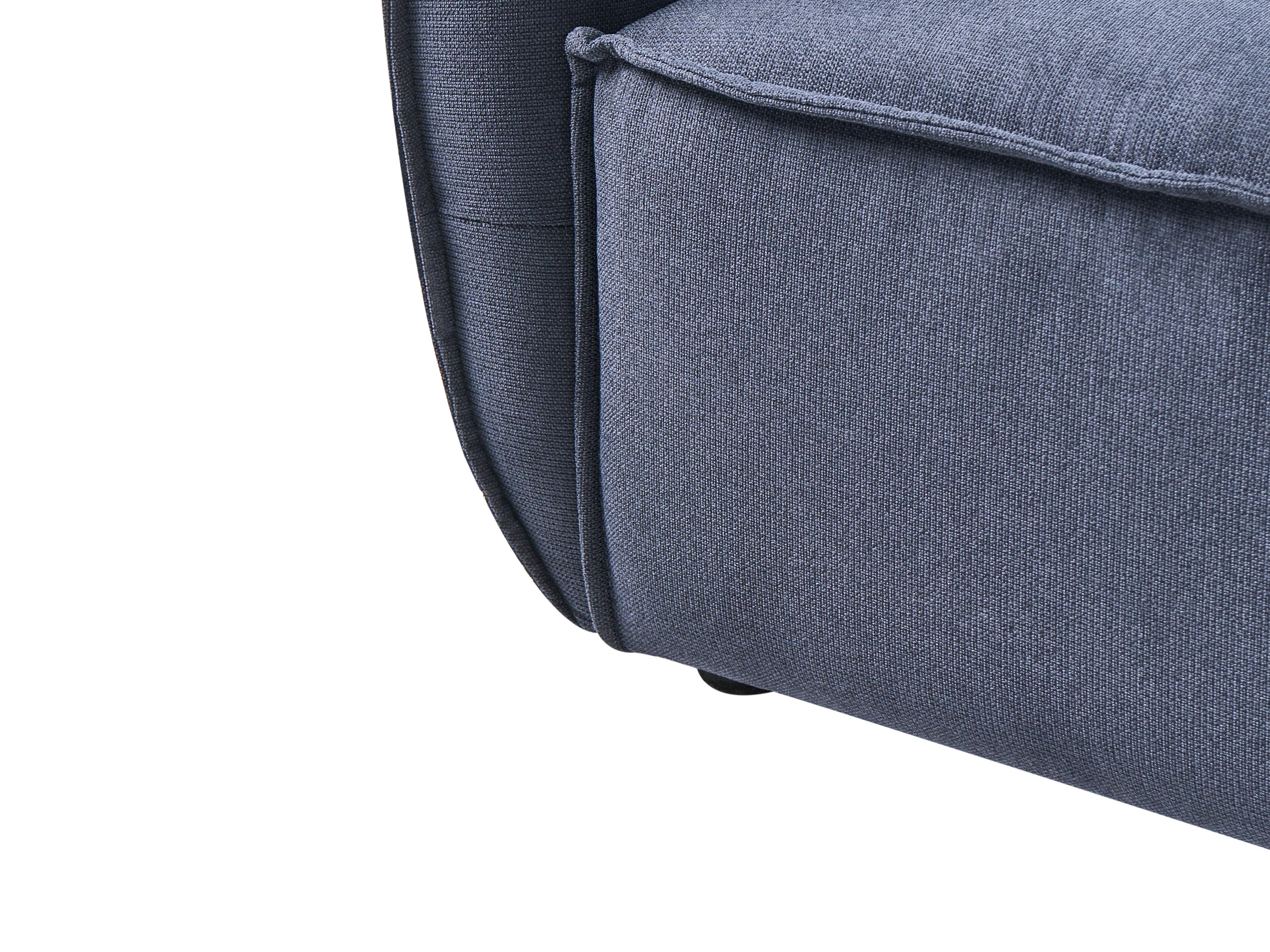 Bank 3-zits KUNES Stof Donkerblauw