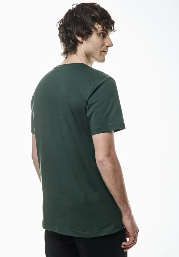 Basic V-Neck  T-Shirt - dark urban green
