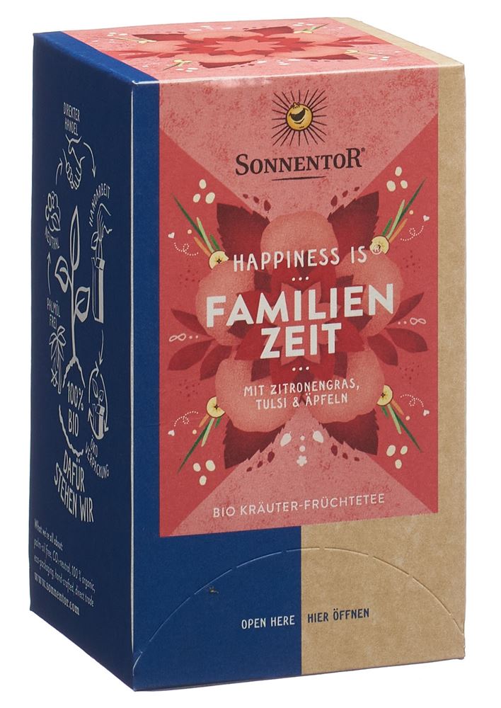 SONNENTOR Happiness is Familienzeit Tee<br>18 Stück, Beutel, TEES, Tee BIO