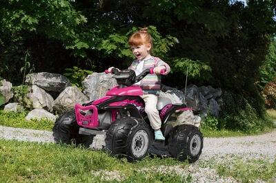 PegPérego Corral T-Rex Firhjuling 330W, Rosa/Svart