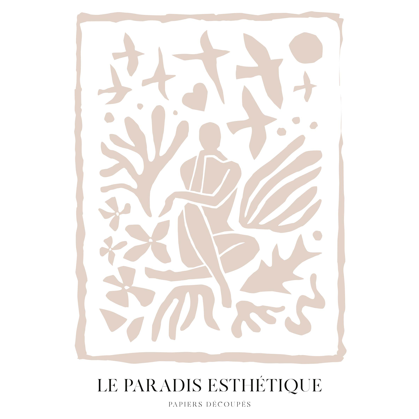 Gerahmtes Bild PAPIERS DECOUPES - 50x70 cm