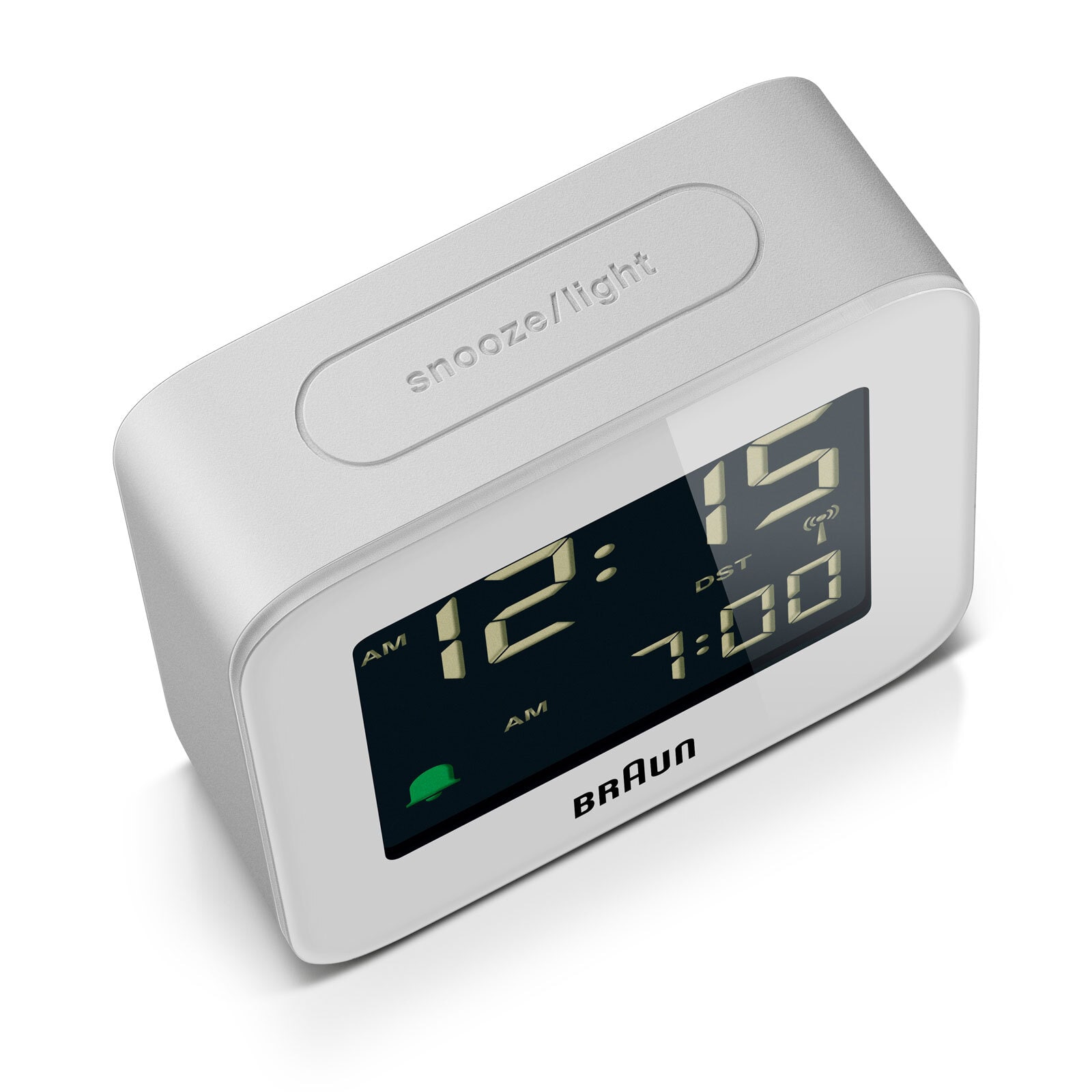 BRAUN Funkwecker flach weiß