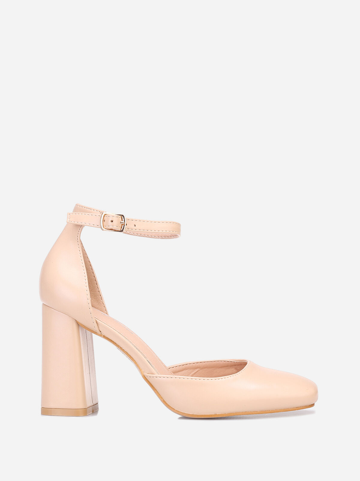 Escarpins à bout carré- Beige