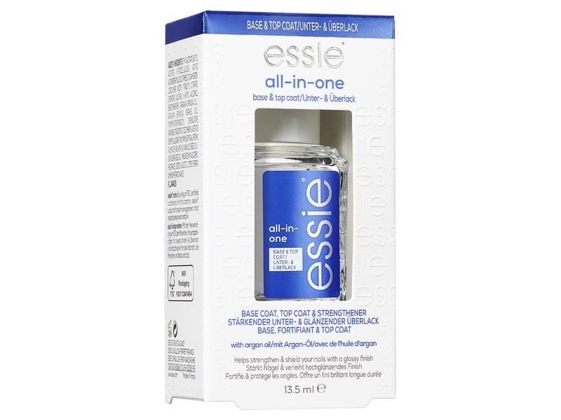 essie Basecoat Nagelfplege Unterlack All in One, 13.5 ml Essies Alleskönner – Der Unterlack all in one. Dieser 3-in1-Lack kann als Unter- und Überlack genutzt werden.