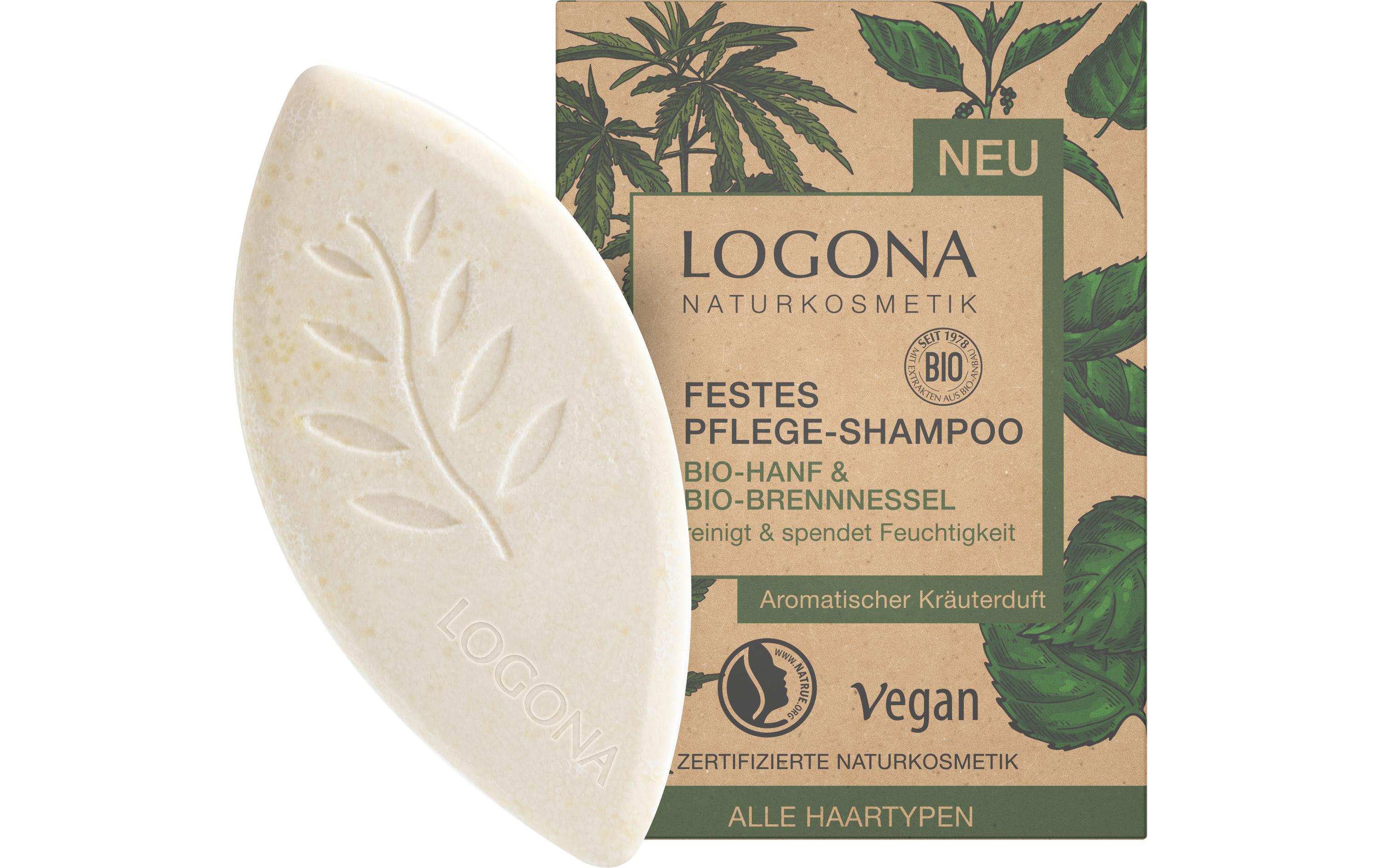 Festes Shampoo Bio-Hanf und Bio-Brennnessel 60 gNatürliches, festes Shampoo mit aromatischem Kräuterduft