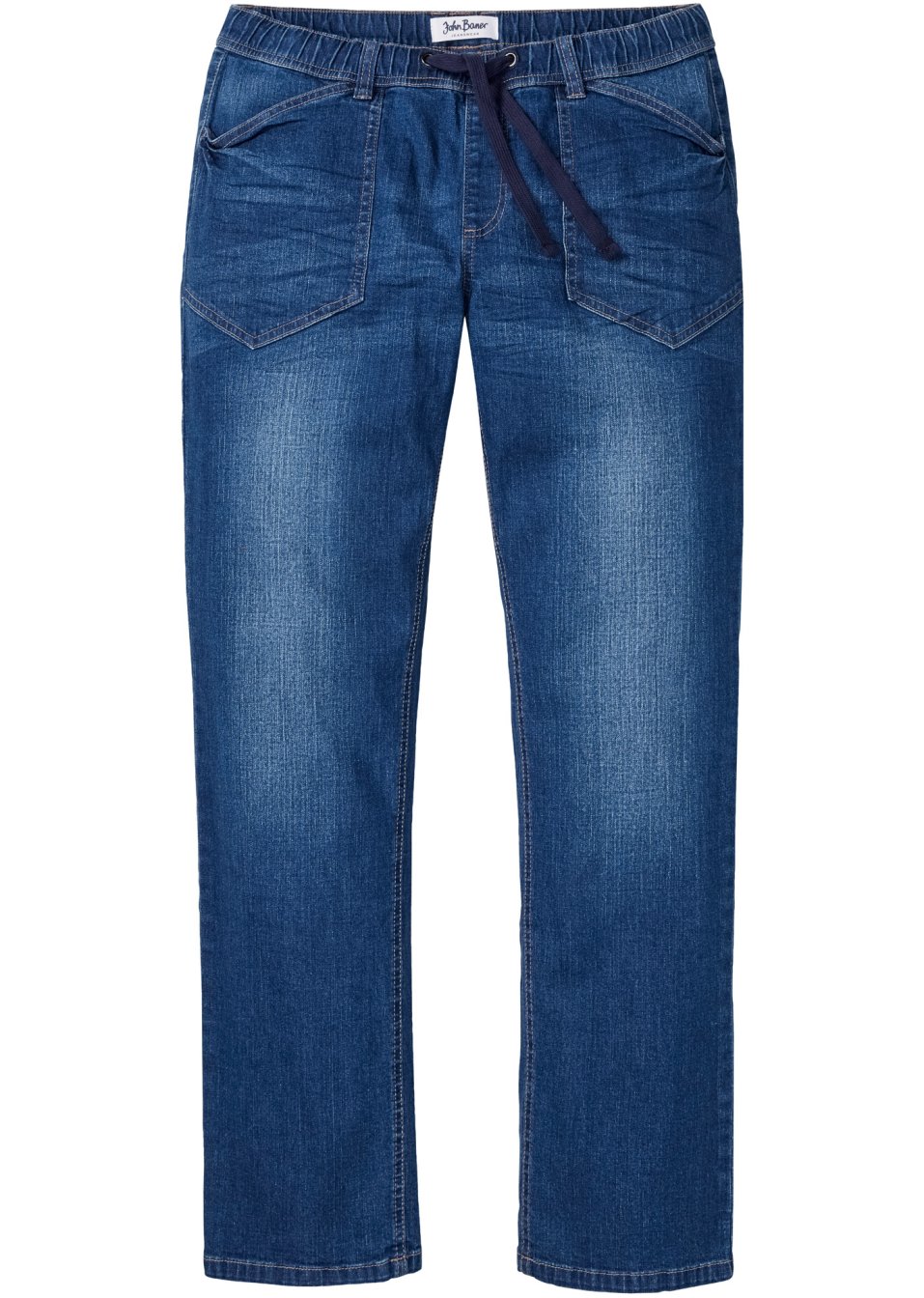 Jean taille extensible confort pour le ventre Loose Fit, Straight