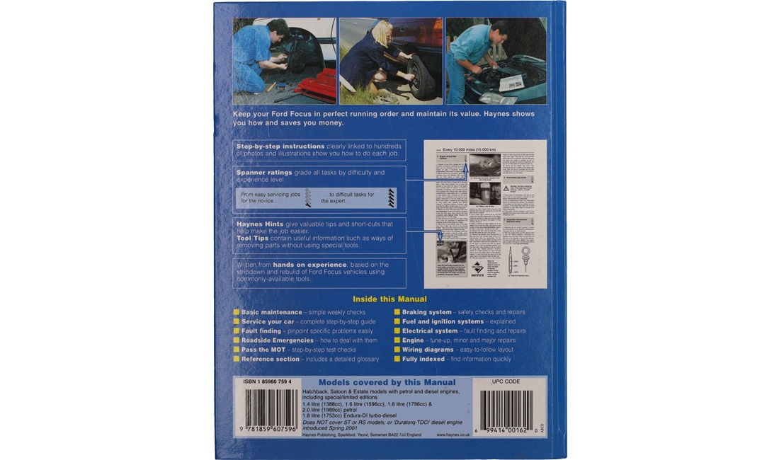Reparationshåndbog Focus 1,4-2,0 8/98-3/01