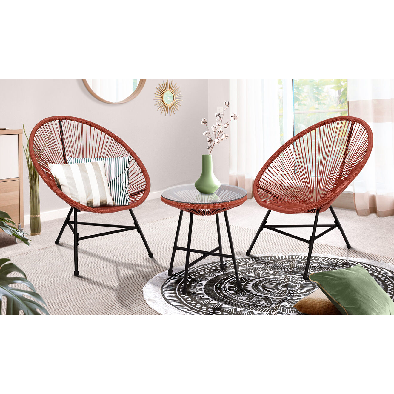 Pratik Garden Salon de jardin Ibiza terracotta