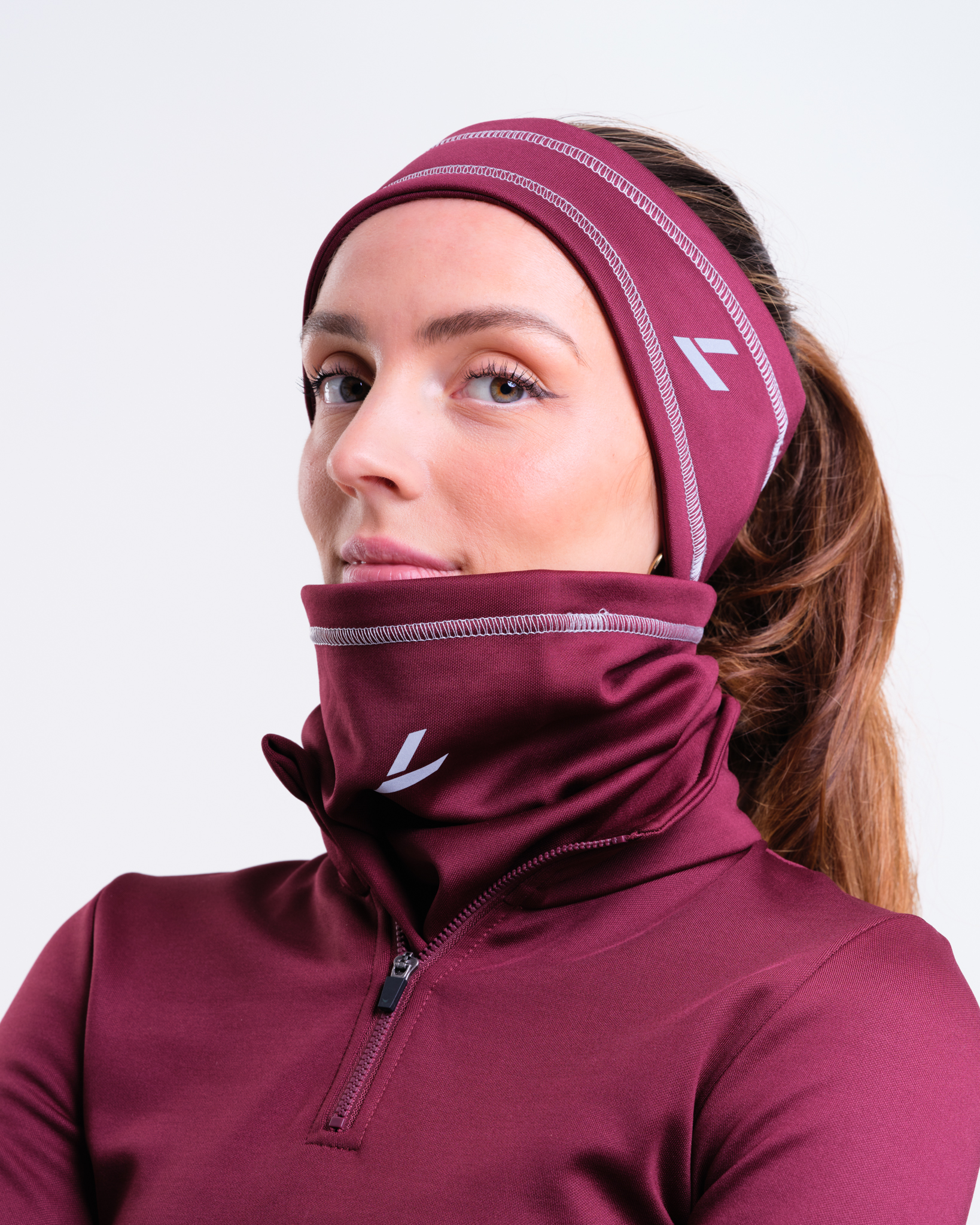 LEVITY Accelerate Brushed Neck Warmer Burgundy - One Size