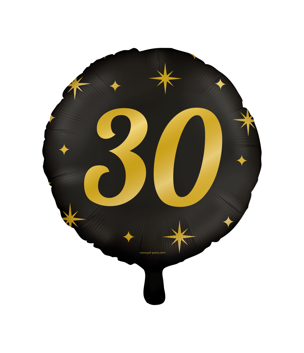Helium Ballon 30 Jaar Leeg 30cm