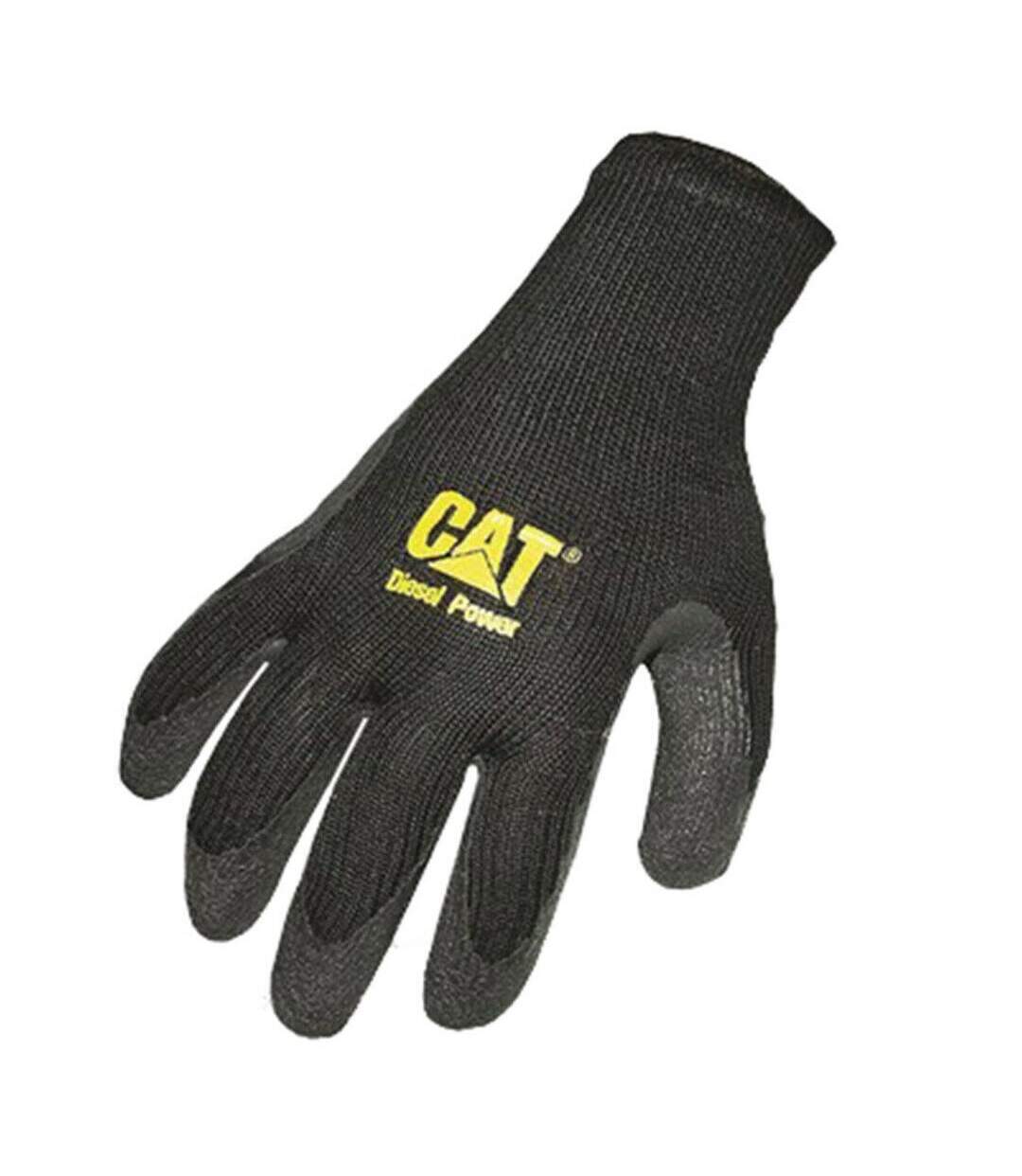 Caterpillar 17400 - Gants avec paumes antidérapantes en latex - Homme (Noir) (XLarge) - UTFS806