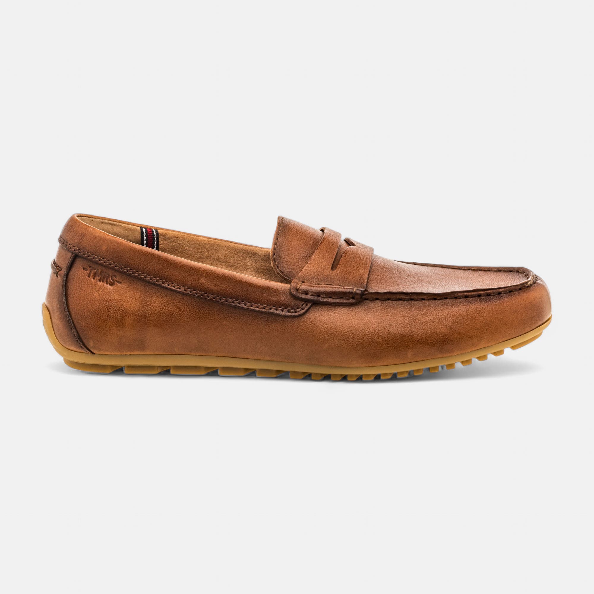 Mocassins Homme en cuir cognac