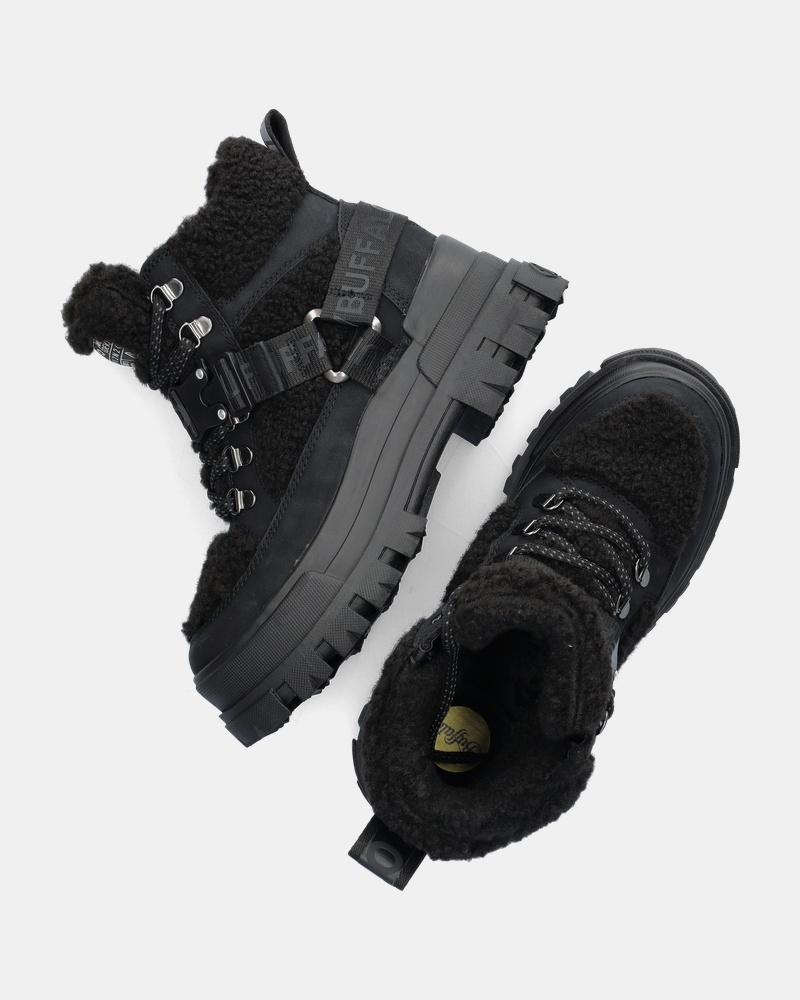 Buffalo Aspha Com Mid Warm Veterboots  - zwart