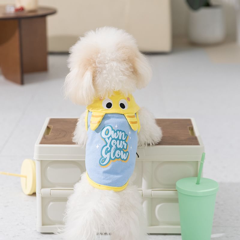 Cissilli - Pet Top met kraag en letters