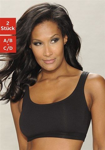 petite fleur Bustier 2 Stück,  Cup A/B-C/D aus elastischer Baumwoll-Qualität