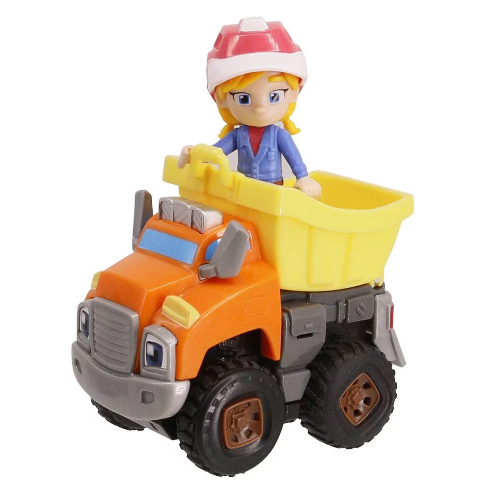 VEHICULE A FONCTION POWER UP + 1 FIGURINE ARTICULEE 8 CM REV&ROLL