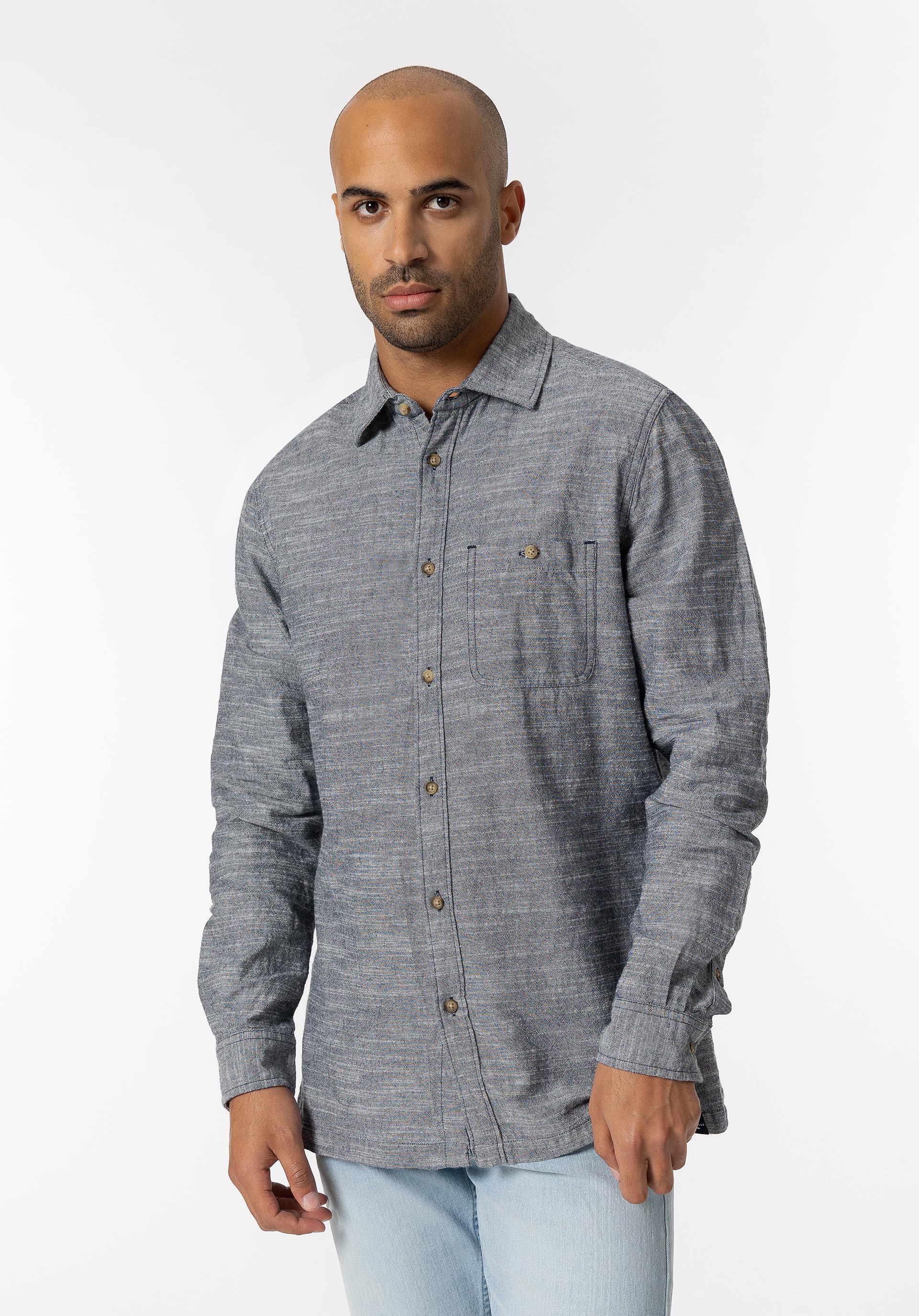 Camisa Estrutura Slub Regular Fit