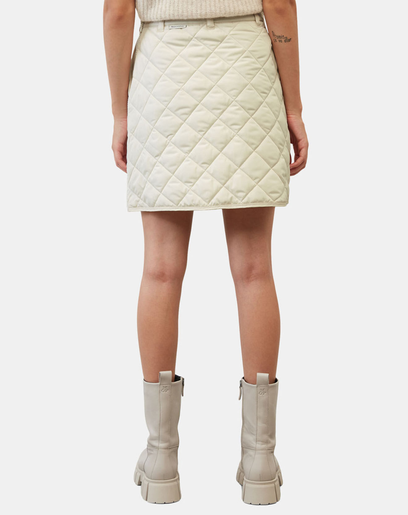 Marc O'Polo Jupe courte matelassée Padded écrue