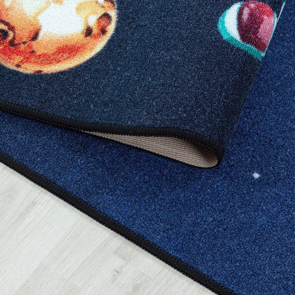 Play Speeltapijt Ruimte - 80x120 cm - Blauw - Vloerkleed Kinderkamer