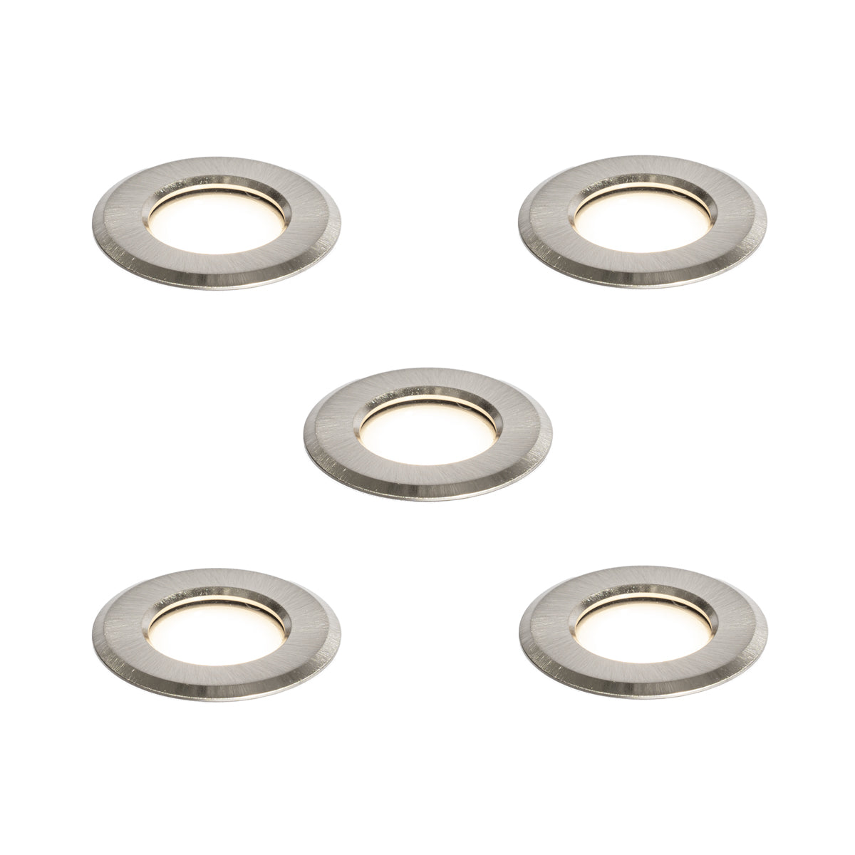 QAZQA Set van 5 moderne grondspots aluminium incl. LED IP67 - Linsey
