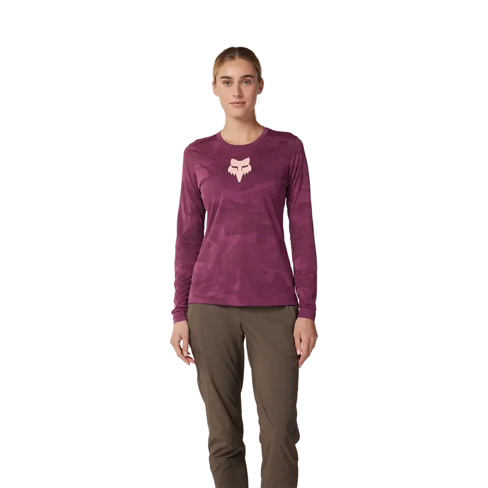 Fox Ranger Tru Dri MTB Fietsshirt Lange Mouwen Paars Dames