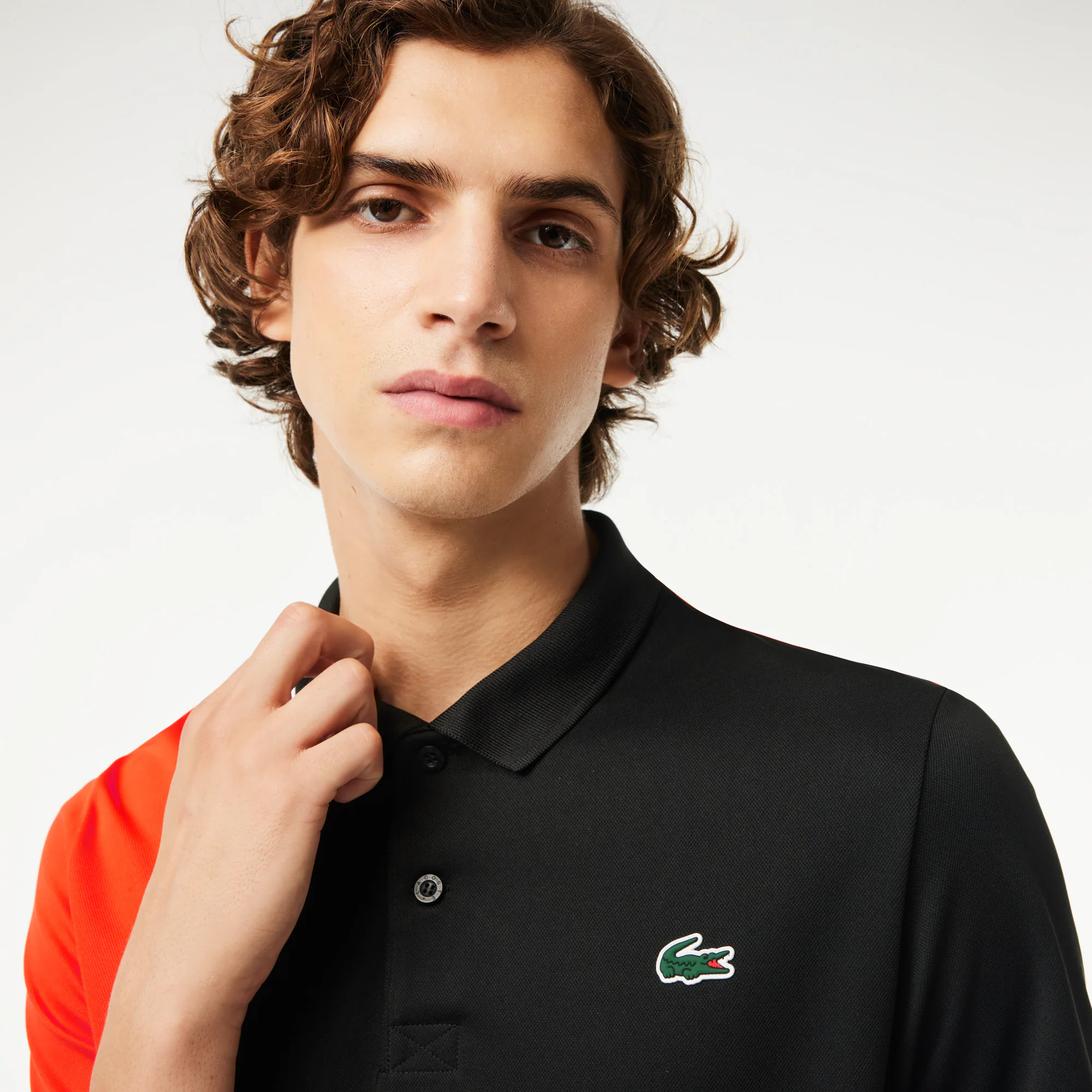 Tennis Poloshirt aus recyceltem Strick-Gewebe Kurze Ärmel - Schwarz - Lacoste - Herren