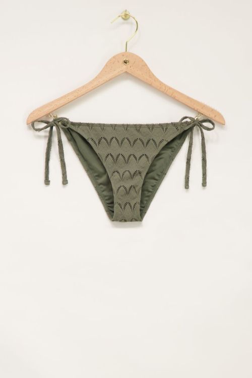Donkergroen bikini broekje boho