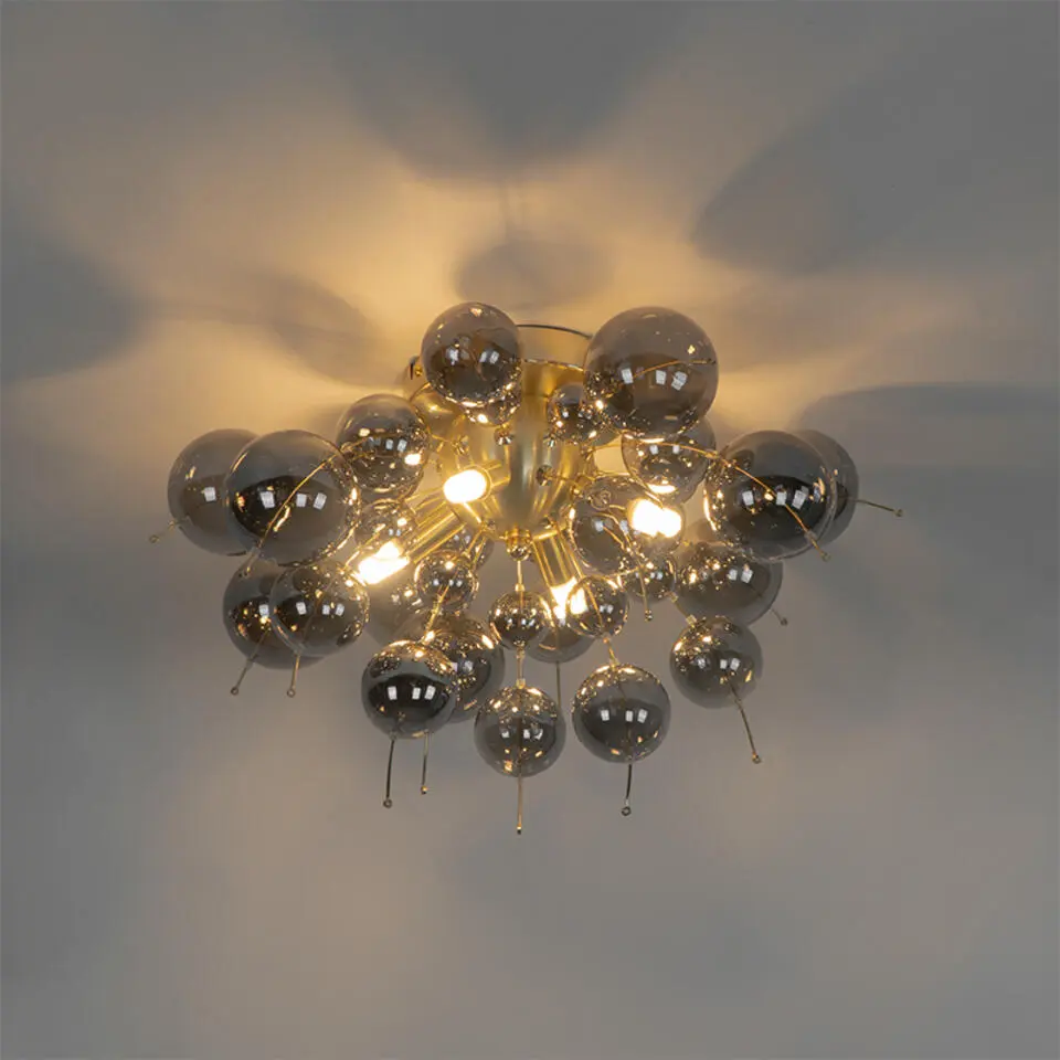 Qazqa plafondlampen explode goudkleurig g9