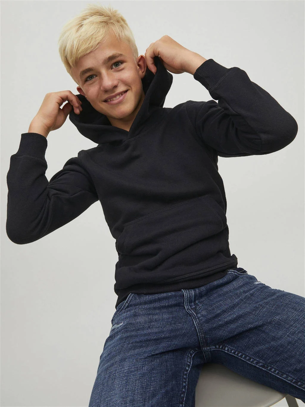 JACK & JONES hoodie JCOCLASSIC zwart