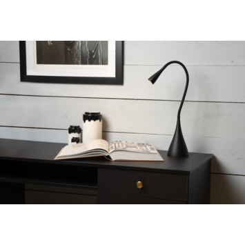 Lucide ZOZY Bureaulamp LED dimb. 3000K 3 StepDim Zwart