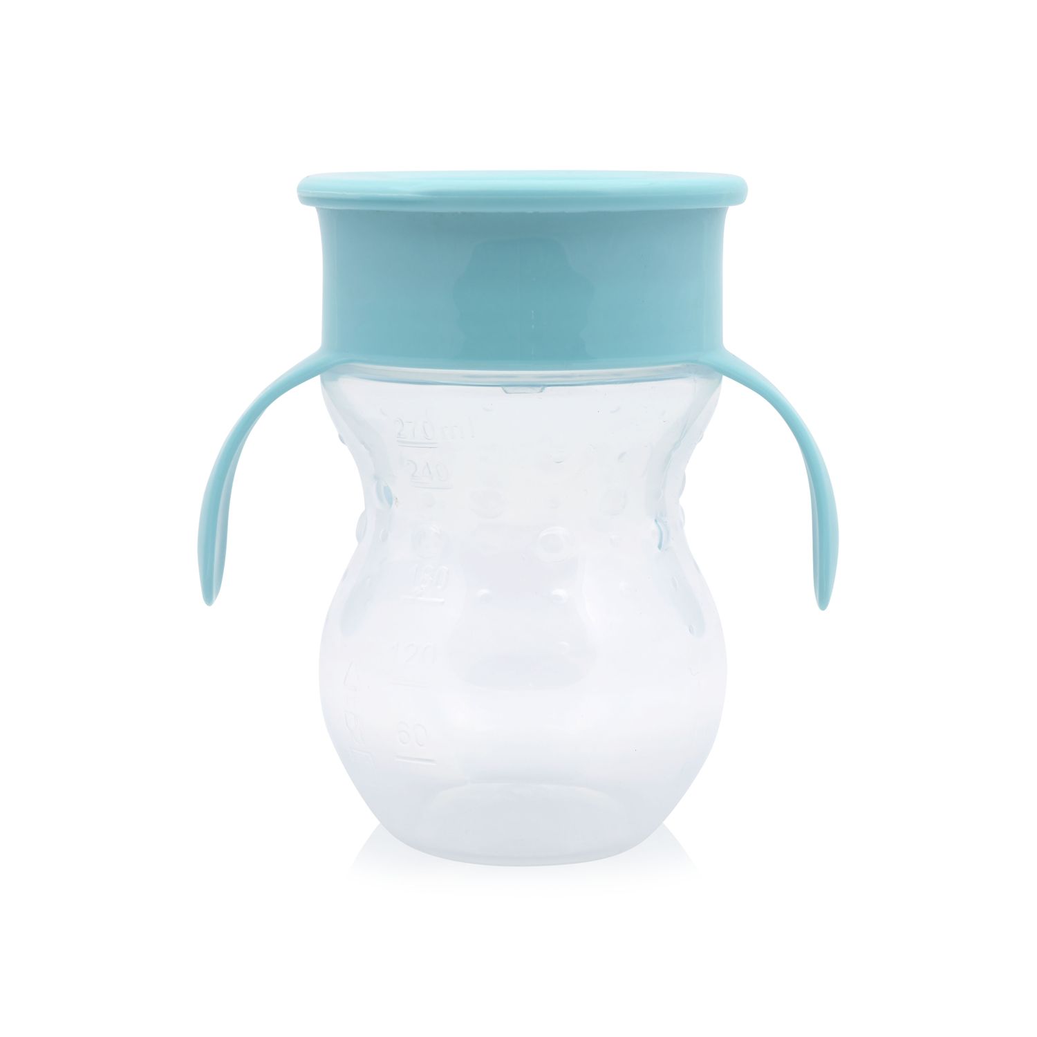 Baby Care Trinkbecher 360 Grad auslaufsicher 270ml Trinklernbecher ab 12 Monate blau
