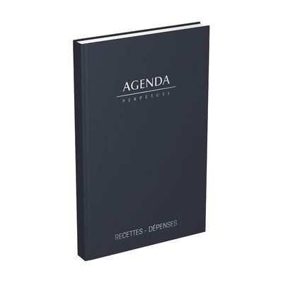Agenda perpétuel Lecas Recettes-Dépenses - 1 jour par page - 14 x 22 cm - disponible dans différentes couleurs