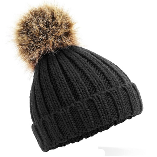 Gorro Intantil De Punto Beechfield Con Pompón