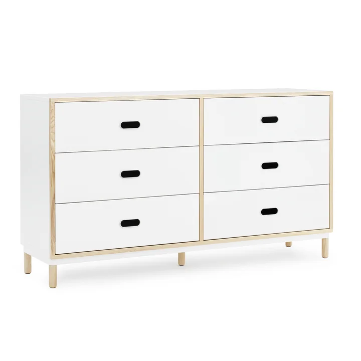 Normann Copenhagen - Kabino Kommode mit 6 Schubladen, weiss