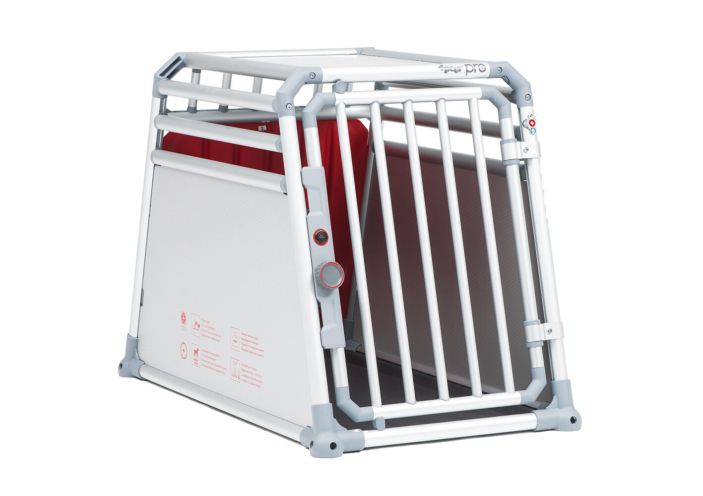 4Pets Pro 2 -  Autobench Hond - chroom - 66x54554.5x93.5 cm - L