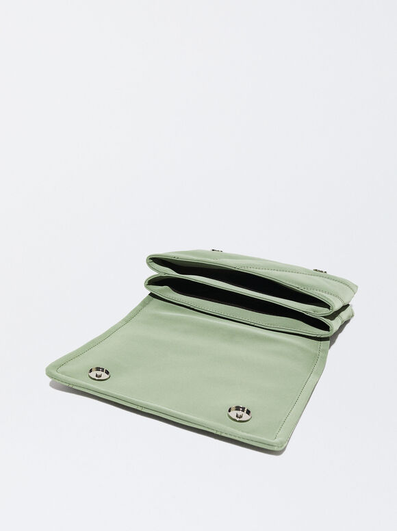 Bolsa de ombro com corrente - Cáqui